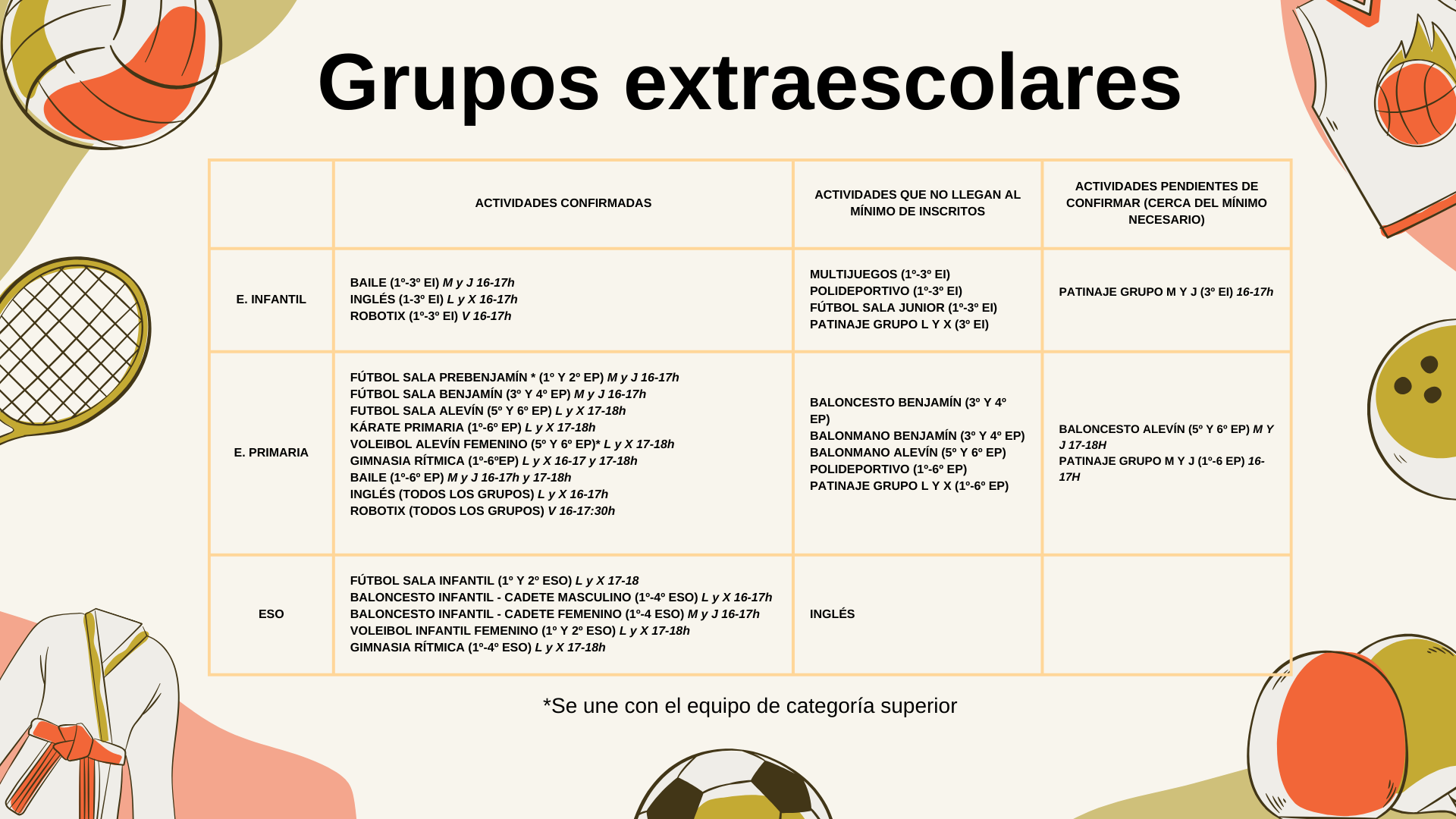 Imagen de ACTIVIDADES EXTRAESCOLARES 24-25